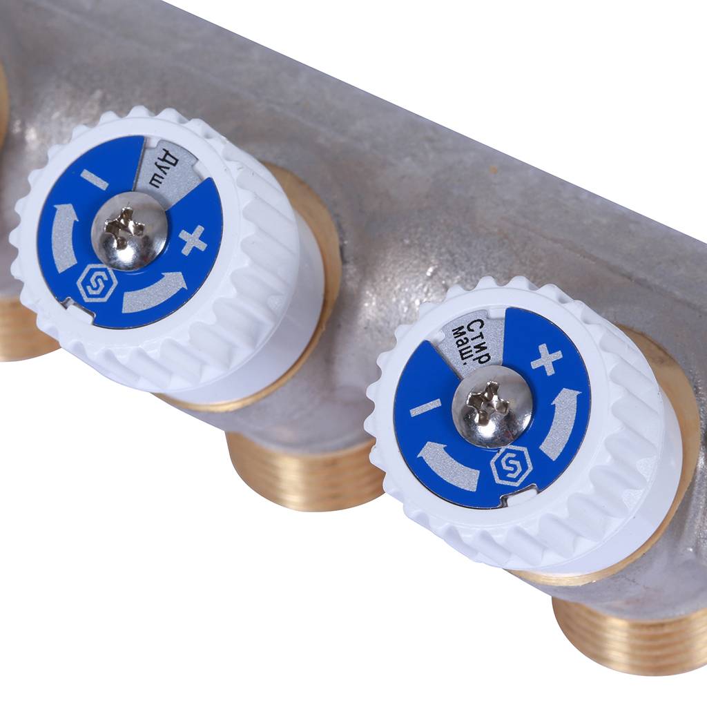 Коллектор распределительный STOUT 3/4, 3 отвода 1/2  плоское уплотнение SMB 6852 341203