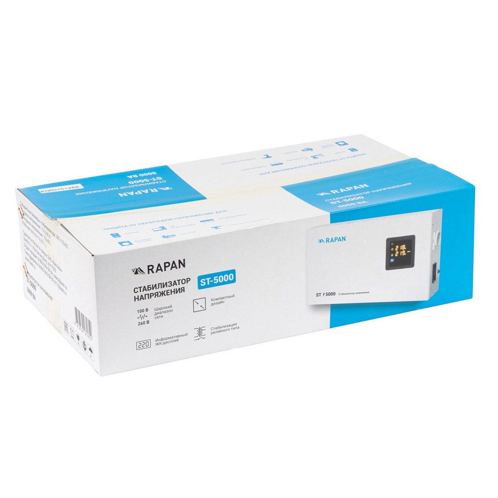 Стабилизатор напряжения Bastion RAPAN ST-5000, 8903