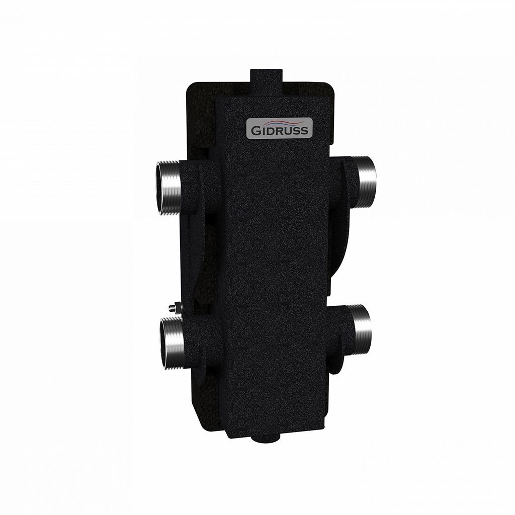 Гидравлический разделитель GIDRUSS GR-80-32.EPP (до 80 кВт, G 1, корпус 80х80х3 ст. 09Г2С, EPP-термоизоляция)