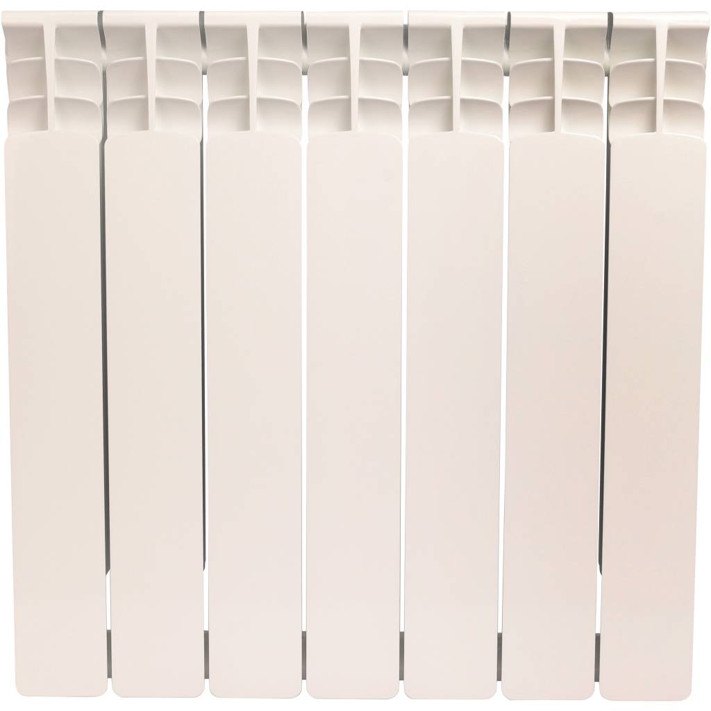 Радиатор биметаллический STOUT Space 500 7 секций боковое подключение RAL9016, SRB-0310-050007