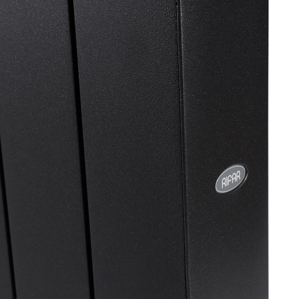 Радиатор биметаллический RIFAR SUPReMO 350 14 секций боковое подключение (Цвет АНТРАЦИТ), 4RS35-14-AN