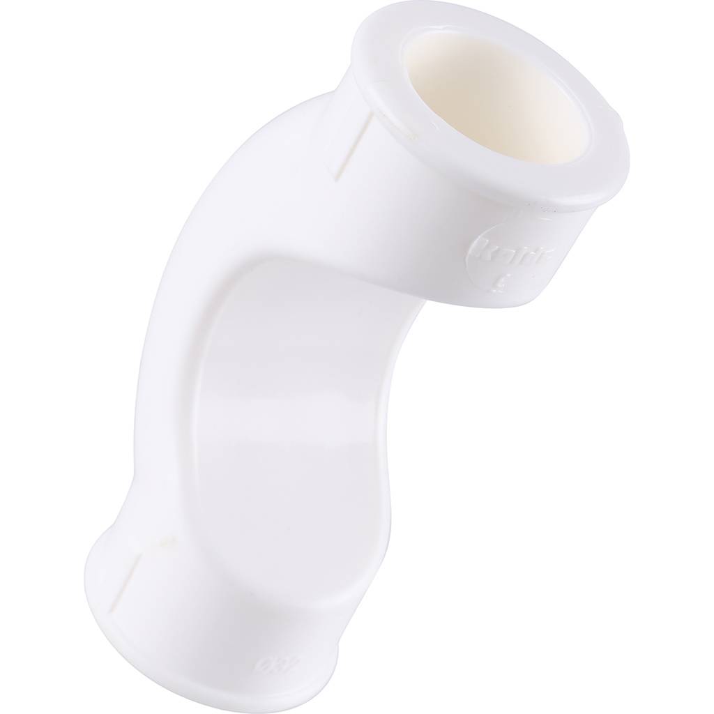 Обводное колено Kalde d=32 для полипропиленовых труб под сварку (цвет белый), 3202-twc-320001