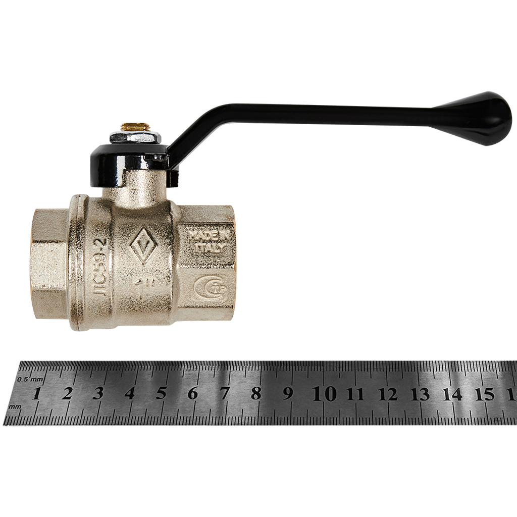 Кран шаровой BUGATTI Oregon (ручка-рычаг алюминий) внут-внут резьба 1