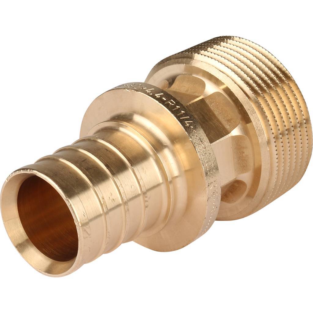 Переходник РЕХАУ RAUTITAN с наружной резьбой 32-R 1 1/4 RX+ для труб из сшит полиэтил аксиальный, 14563221001