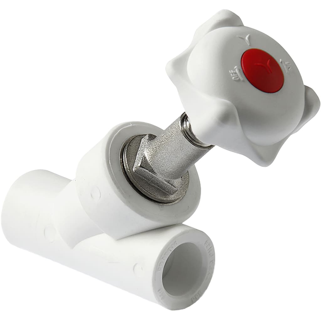 *Клапан Pro Aqua d= 20 PP-R (вентиль) косой Белый, PA42008