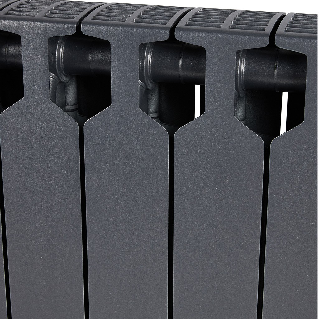 Радиатор биметаллический RIFAR SUPReMO 350 10 секций боковое подключение (ТИТАН), 4RS35-10-TI