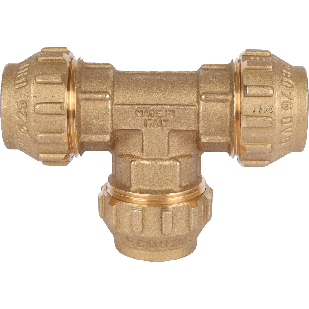 Тройник TIEMME 25х25х25 для труб ПНД винтовой, 3400021