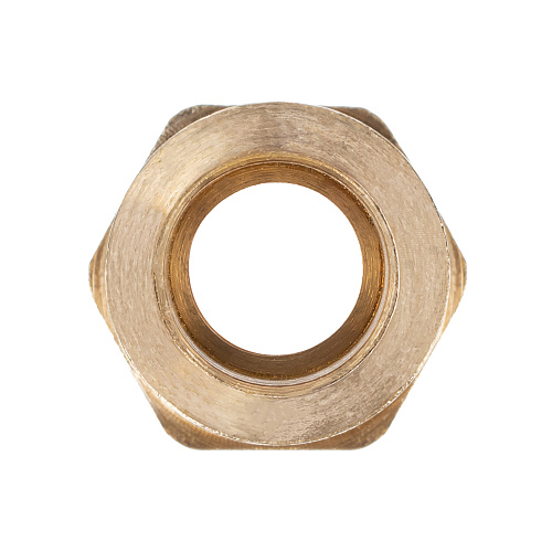 Муфта аксиальная, латунь, наружная резьба,16х1/2, желтый, RTP