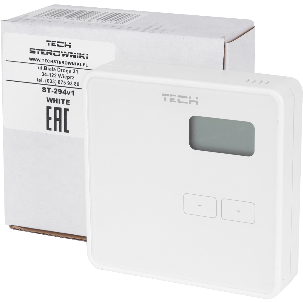 Проводной комнатный двухпозиционный терморегулятор, белый TECH 230В, ST-294 v 1