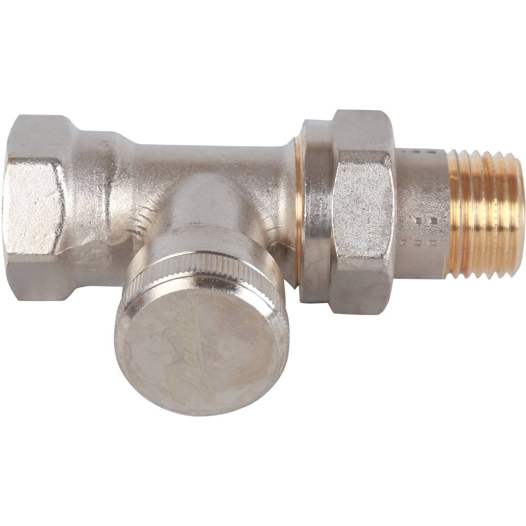 Клапан запорный Danfoss прямой никелированный RLV-15, 003L0144