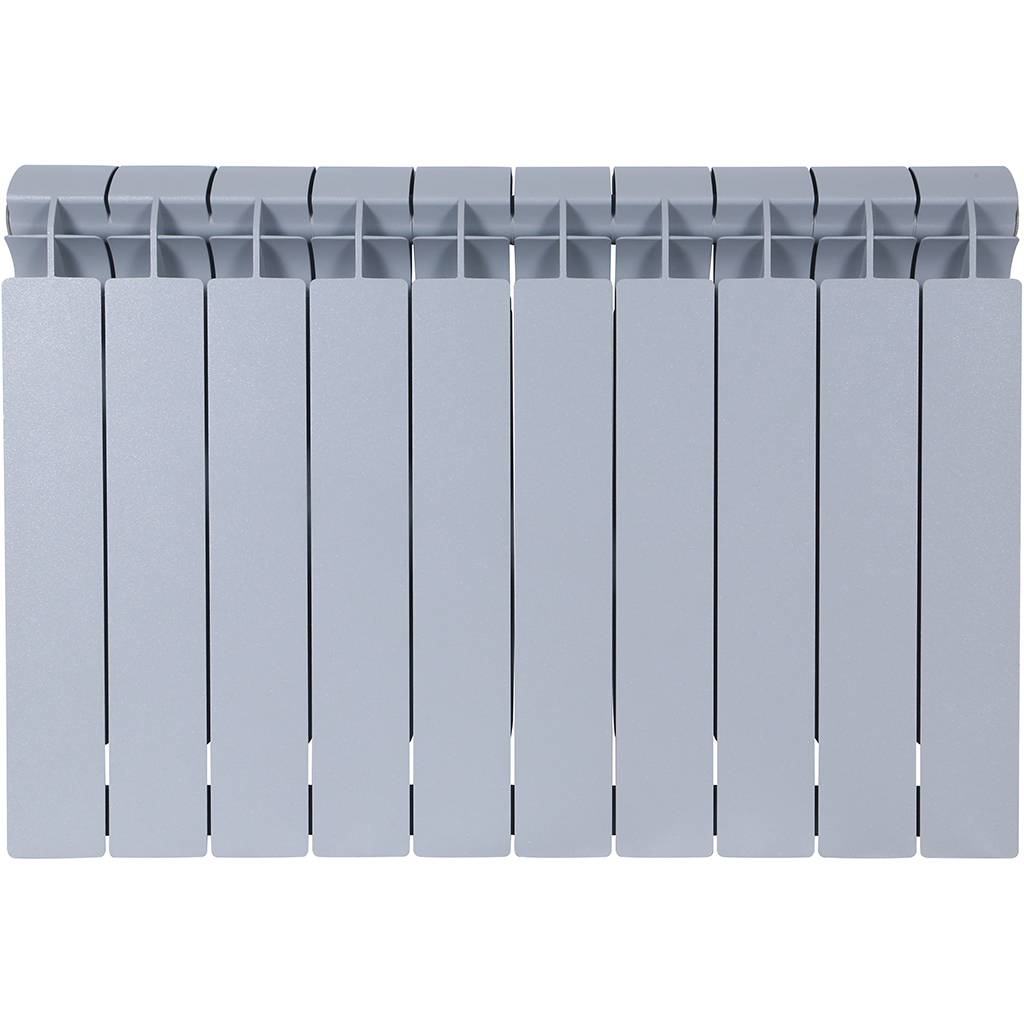 Радиатор биметаллический Global STYLE PLUS 500 10 секций боковое подключение (цвет cod.08 grigio argento opaco metallizzato 2676 (серый)), 155271