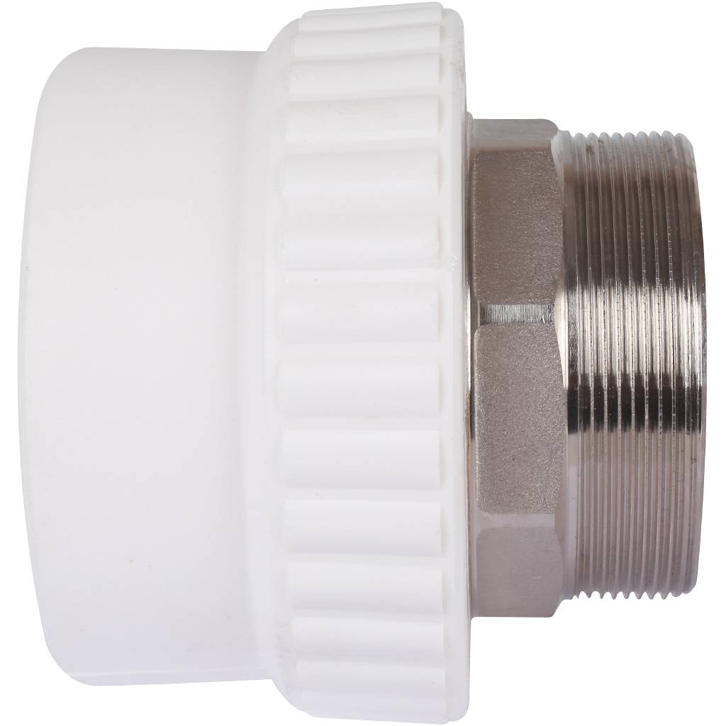 Муфта комбинированная Kalde под шестигранник (наруж. резьба, 90х3 ) для полипропиленовых труб под сварку, 3222-nmo-903006