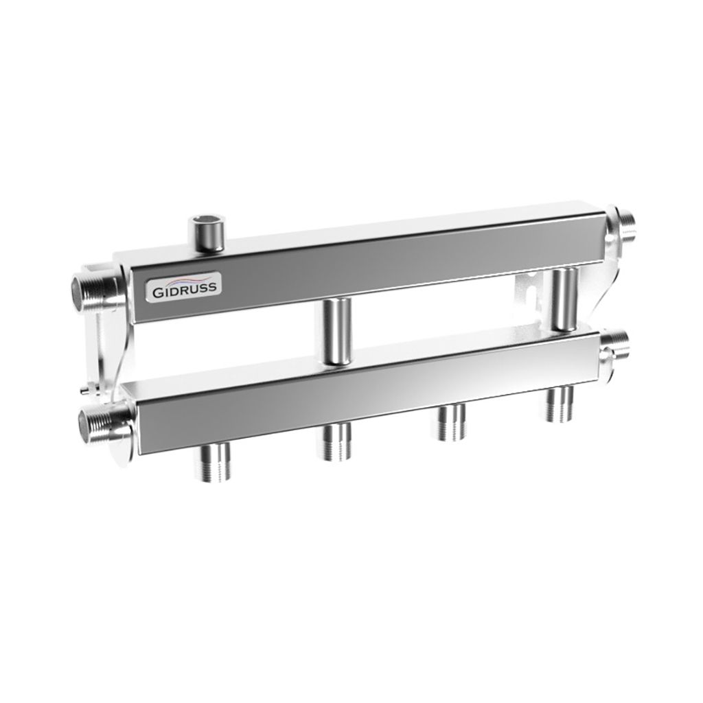 Модульный коллектор GIDRUSS MKSS-40-3D (до 40 кВт, магистраль G, 3 контура G из них 2 вертикальных)