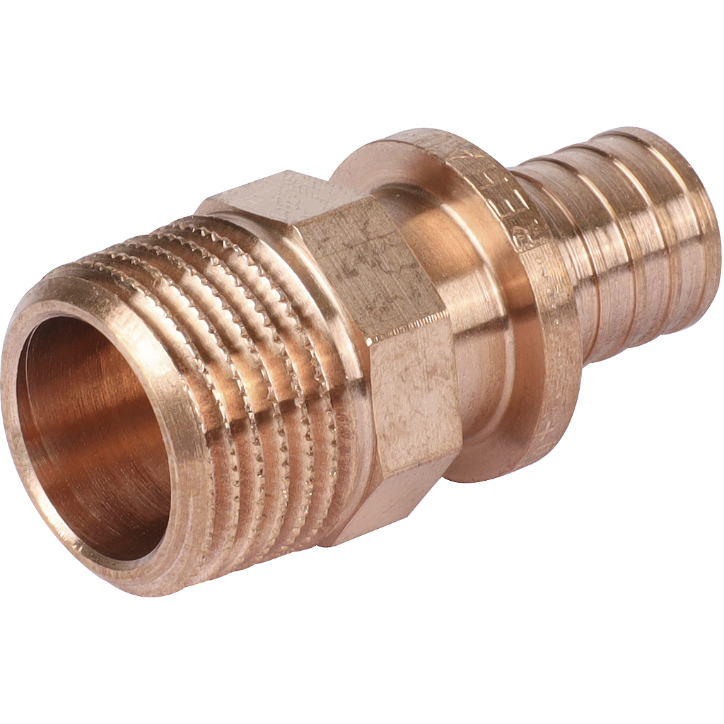 Переходник РЕХАУ RAUTITAN с наружной резьбой 16-R 1/2 RX+ для труб из сшитого полиэтилена аксиальный, 14563111001