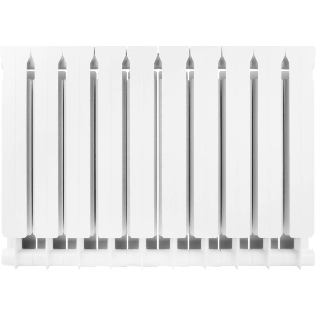 Радиатор биметаллический Global STYLE EXTRA 500 10 секций боковое подключение (белый RAL 9010), STE05001010