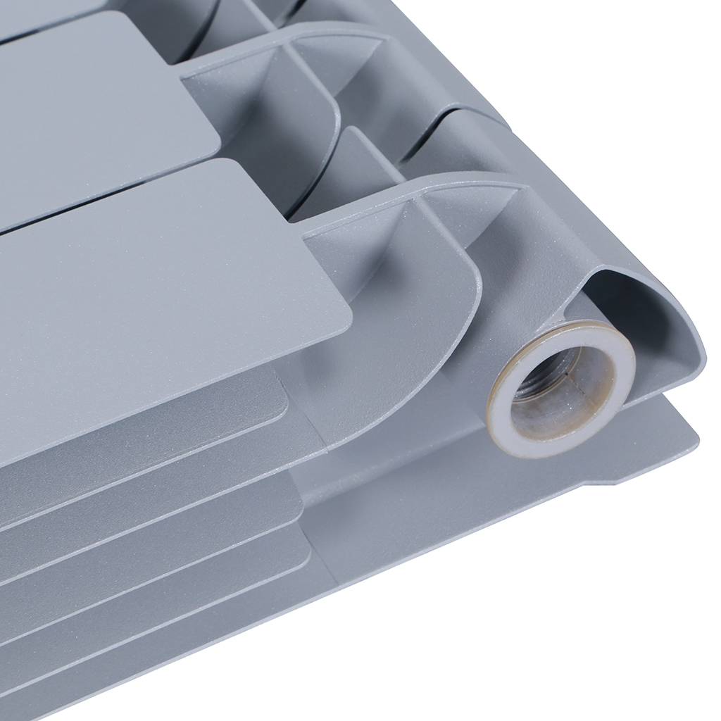 Радиатор биметаллический Global STYLE PLUS 500 10 секций боковое подключение (цвет cod.08 grigio argento opaco metallizzato 2676 (серый)), 155271