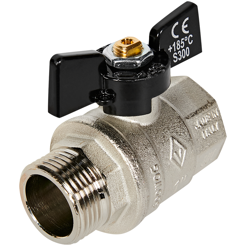 Кран шаровой BUGATTI Oregon (ручка-бабочка) внут-нар резьба 1