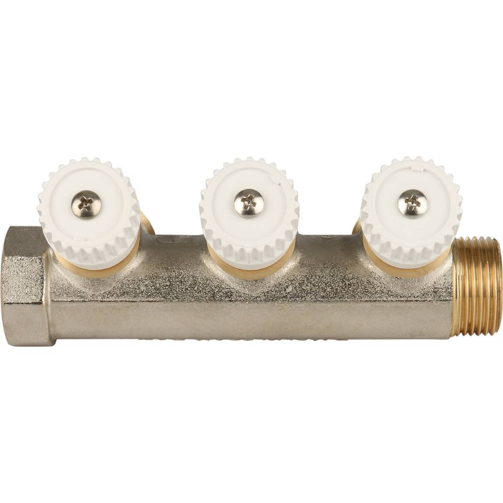 Коллектор распределительный STOUT 3/4, 3 отвода 3/4 ЕК