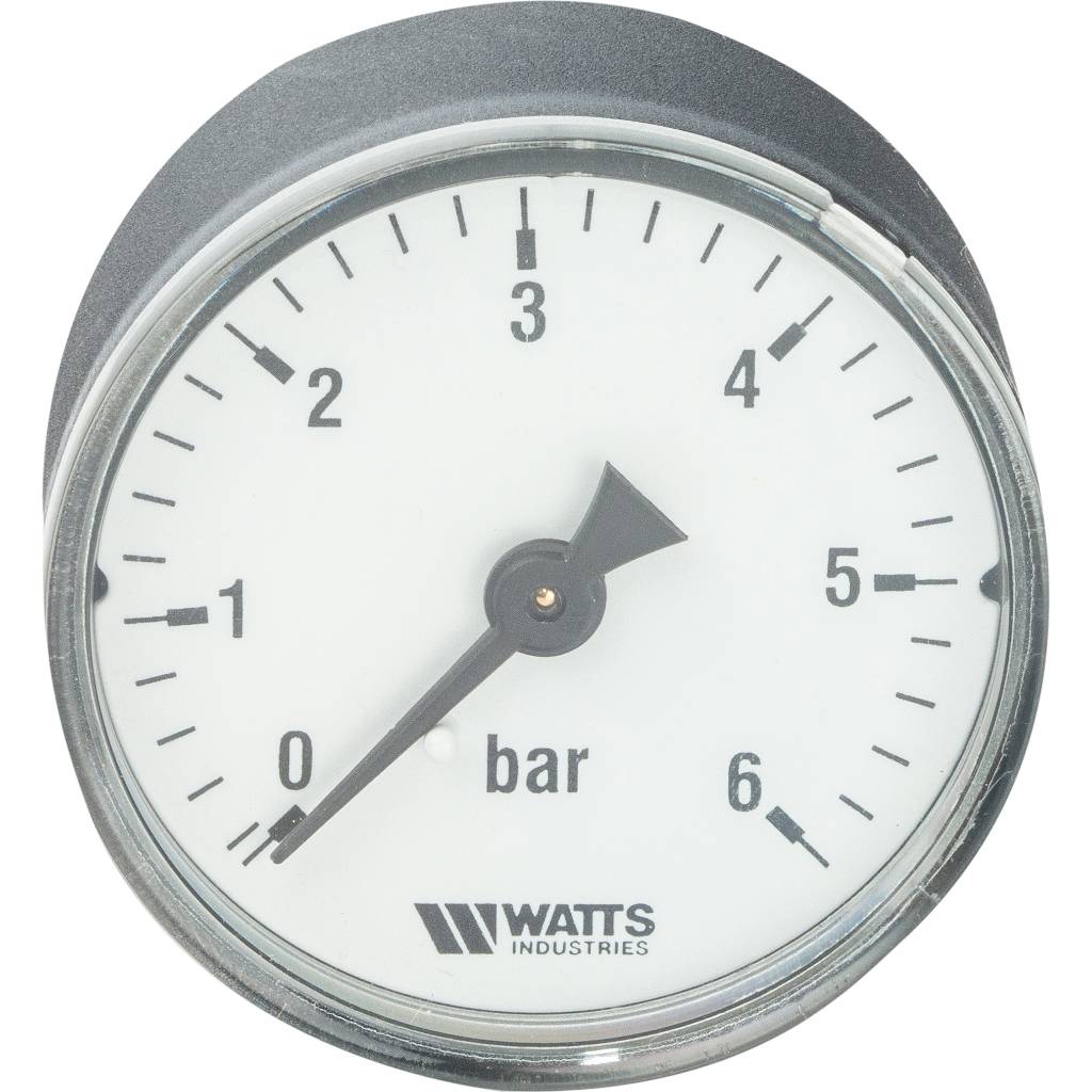 Манометр аксиальный WATTS 50мм 1/4 давление 6 бар