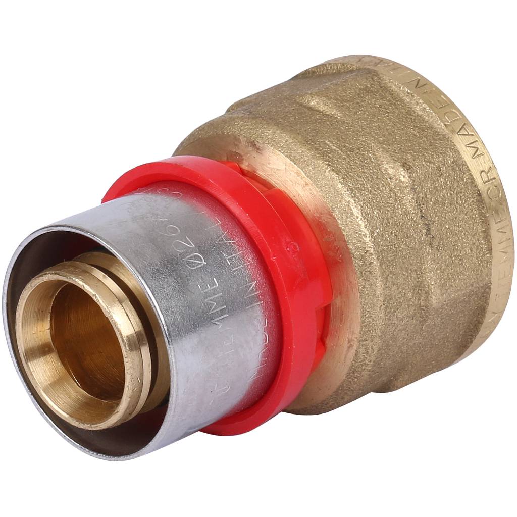 Муфта TIEMME с внутренней резьбой 26x1 для металлопластиковых труб прессовой, 1650053