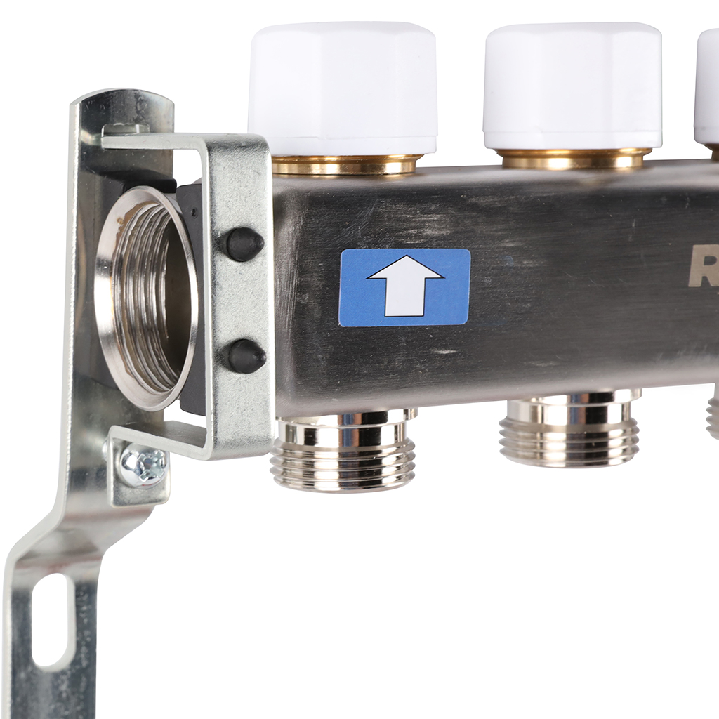 Коллектор из нержавеющей стали с расходомерами ROMMER 5 выходов