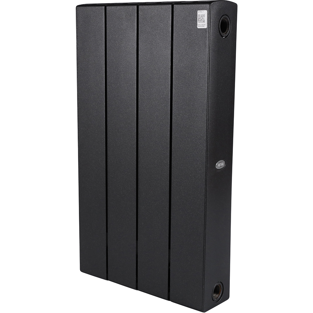 Радиатор биметаллический RIFAR SUPReMO 500 4 секции боковое подключение (цвет Антрацит), 4RS50-4-AN