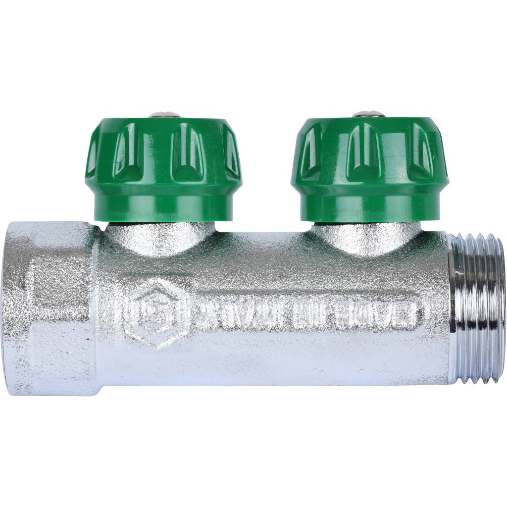 SMB-6850-011202 STOUT Коллектор регулирующий 1 , 2 отвода 1/2 под компрессионный фитинг для полимерных труб