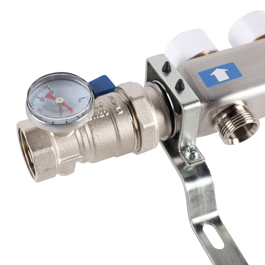 Коллектор из нержавеющей стали в сборе без расходомеров ROMMER 5 выходов