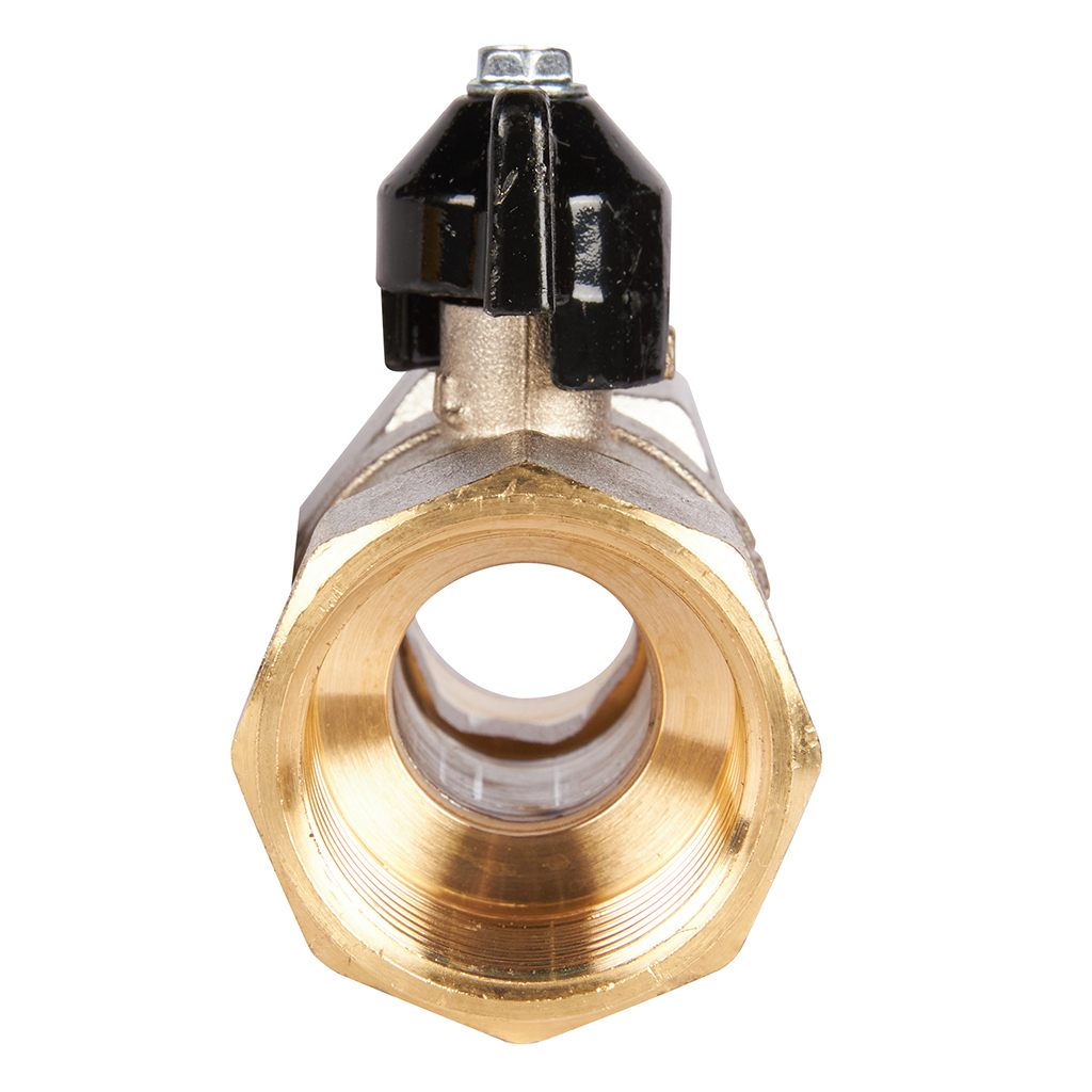 Кран шаровой STOUT 1x1 с накидной гайкой, ВР/накидная гайка, ручка бабочка