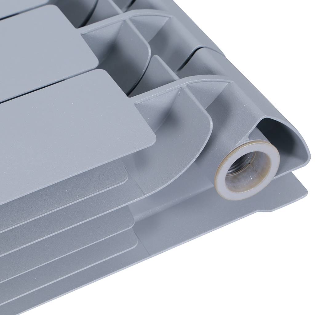 Радиатор биметаллический Global STYLE PLUS 500 4 секции боковое подключение (цвет cod.08 grigio argento opaco metallizzato 2676 (серый)), 155268