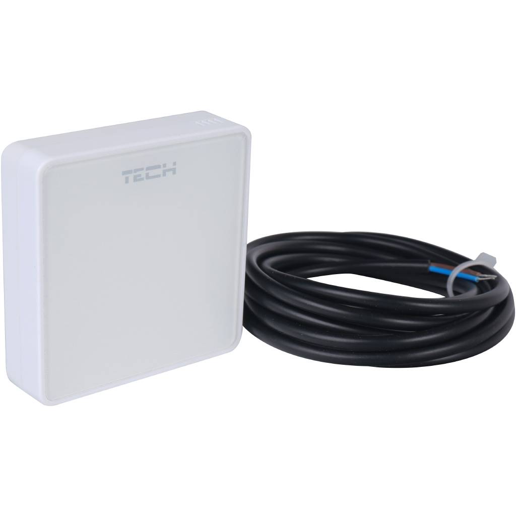 Беспроводной комнатный датчик температуры, белый TECH (сенсорный кабель 2,5 м), C-8 f