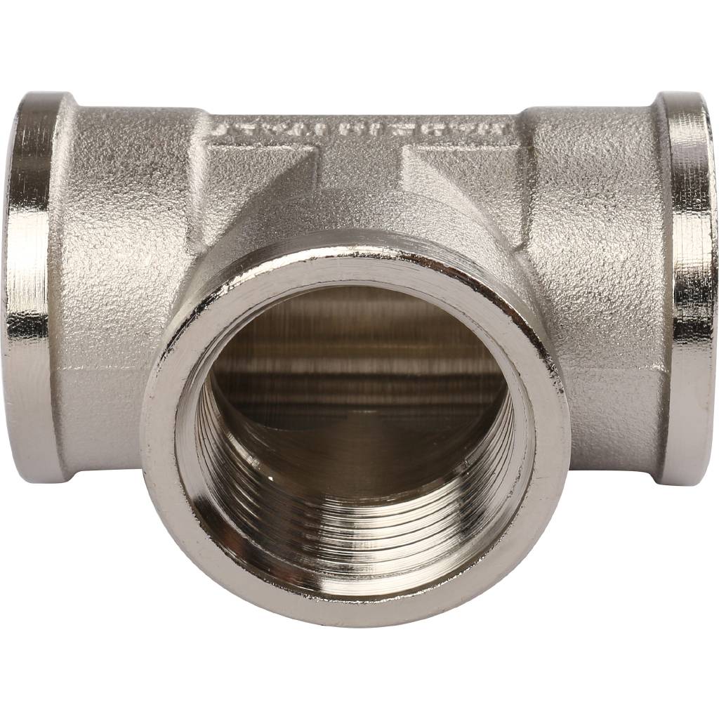 Тройник TIEMME ВВ никелированный 3/4 для стальных труб резьбовой, 1500096
