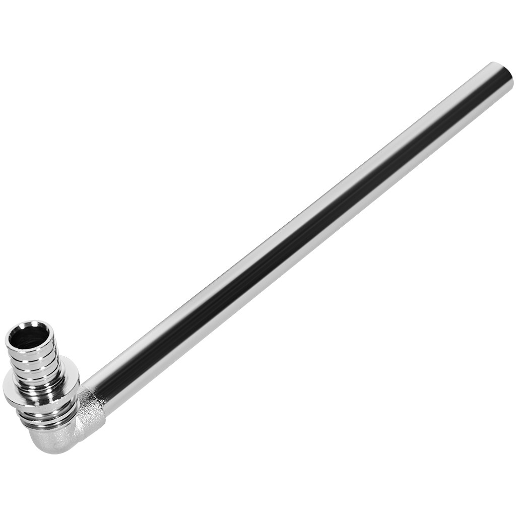 Трубка для подкл-я радиатора ROMMER Г-образная 20х15, L=250мм для труб из сшитого полиэтилена аксиальный, RFA-0025-002025