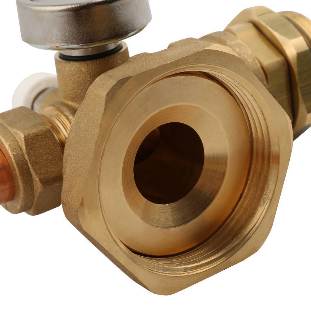 Насосно-смесительный узел STOUT с термостатическим клапаном и байпасом, без насоса, *SDG-0020-002000