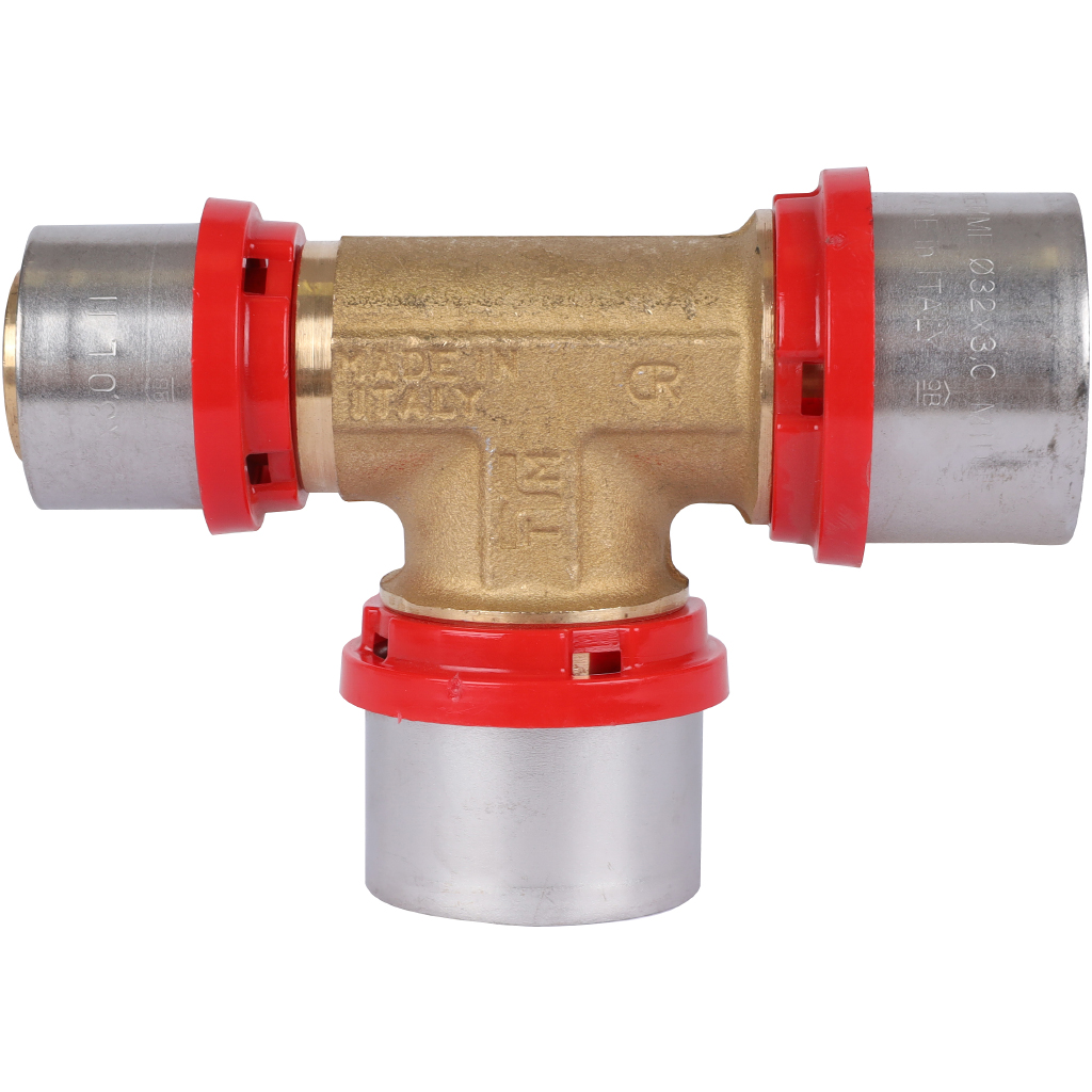 Тройник TIEMME редукционный 32x32x26 для металлопластиковых труб прессовой, 1650119