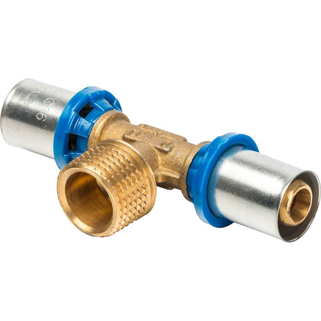 Тройник Prandelli Multyrama с наружной резьбой (16х2,0)х1/2 профиль H, TH, U, 509.07.51.6