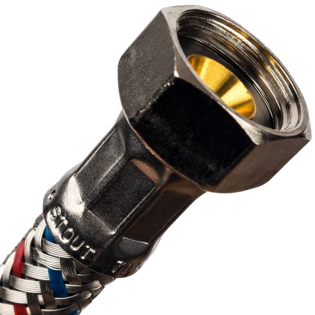 Гибкая подводка для воды STOUT ВР 1/2 х ВР 3/8, длина 400 мм, SHF-0105-081510