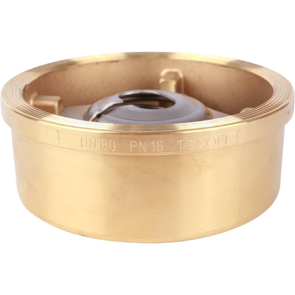 Клапан обратный осевой Tecofi Ду80 Ру16 межфланцевый из латуни, CA7441-0080