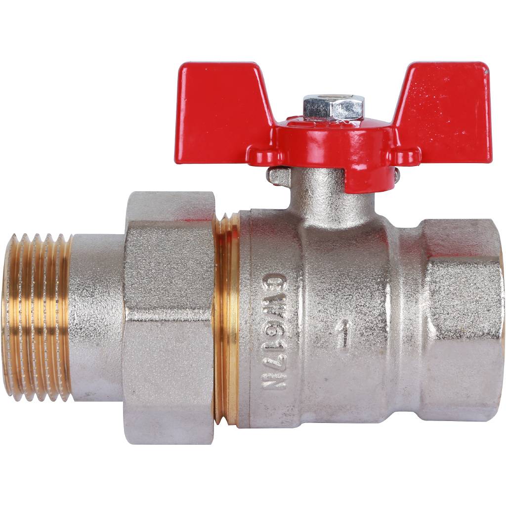 Кран шаровой ROMMER с американкой 1 ВН/НР, ручка бабочка, RBV-0005-0510225