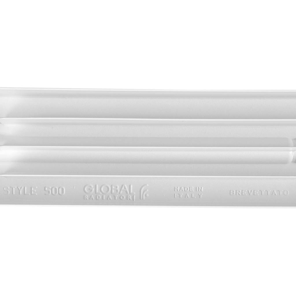 Радиатор биметаллический STOUT STYLE 500 4 секции боковое подключение (белый RAL 9010), SRB-0110-050004