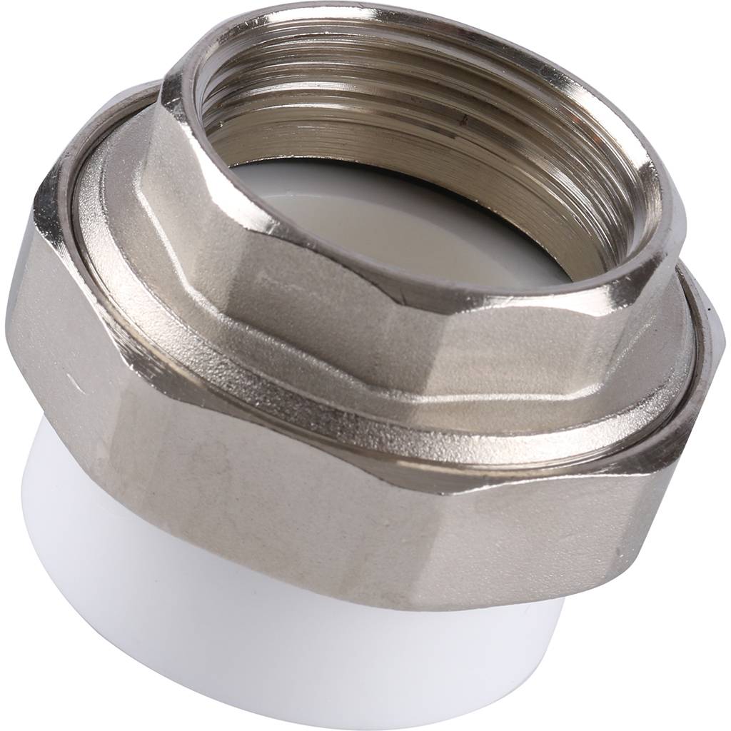 Муфта разъемная Kalde с внутренней резьбой 40х1 1/4 для полипропиленовых труб под сварку (цвет белый), 3252-tuf-401a00