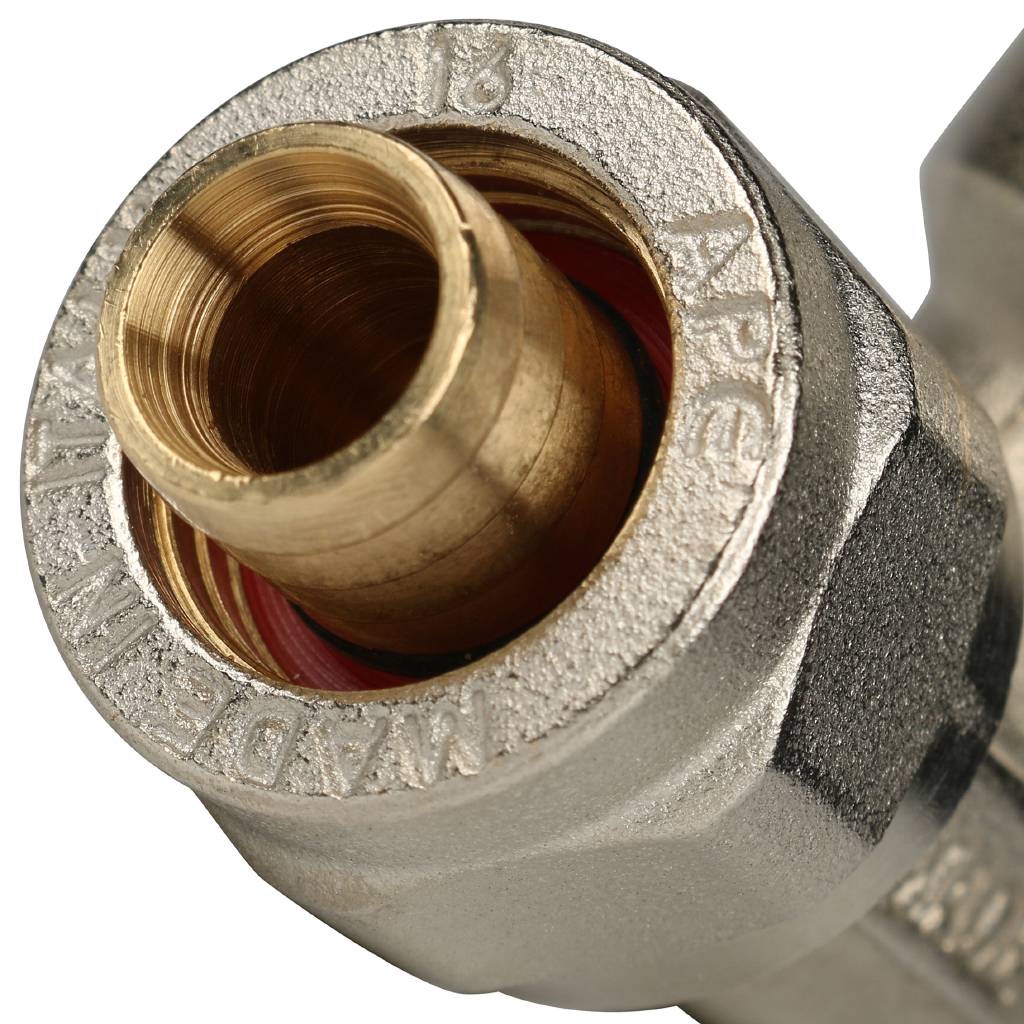 Угольник-переходник STOUT с внутренней резьбой 1/2 х16 для металлопластиковых труб винтовой, SFS-0007-001216