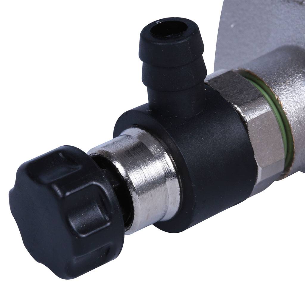 Кран шаровой BUGATTI Oregon с дренажем и воздухоотводчиком, (ручка-рычаг алюминий) внут-внут резьба 1