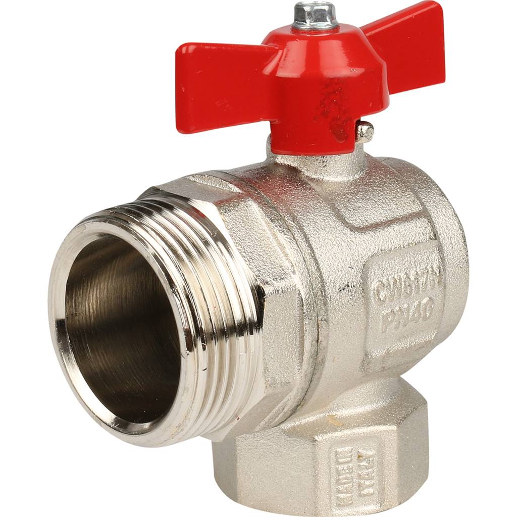 Кран шаровой Itap угловой полнопроходной IDEAL 298 1 (бабочка), американка, 36360