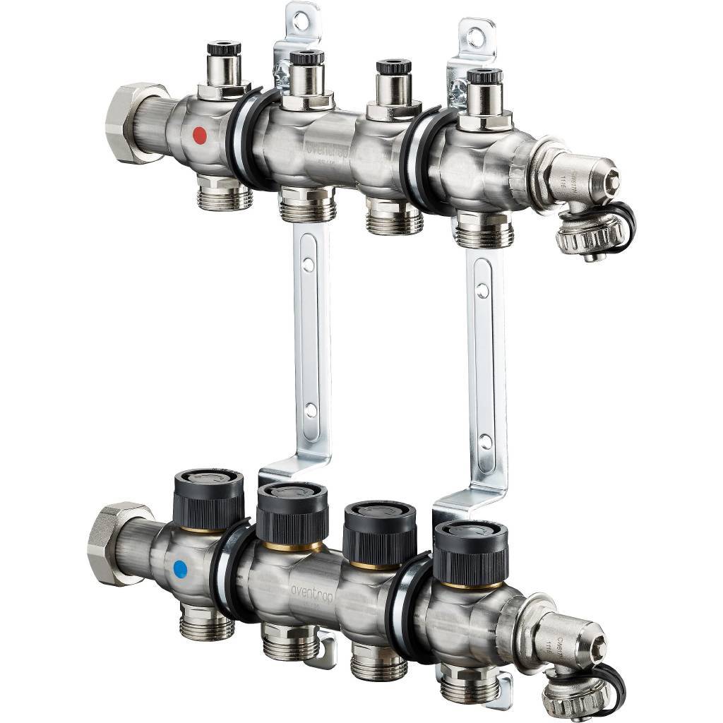 Группа коллекторная Oventrop Multidis SF со встроенными регулирующими вставками на 3 контура, 1405553