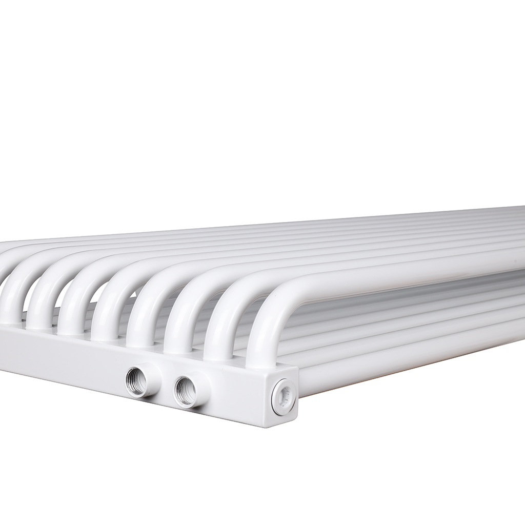 2-х трубчатый радиатор стальной ROMMER RST 2175/10 секций нижнее правое подключение RAL9016, RST-217510-020