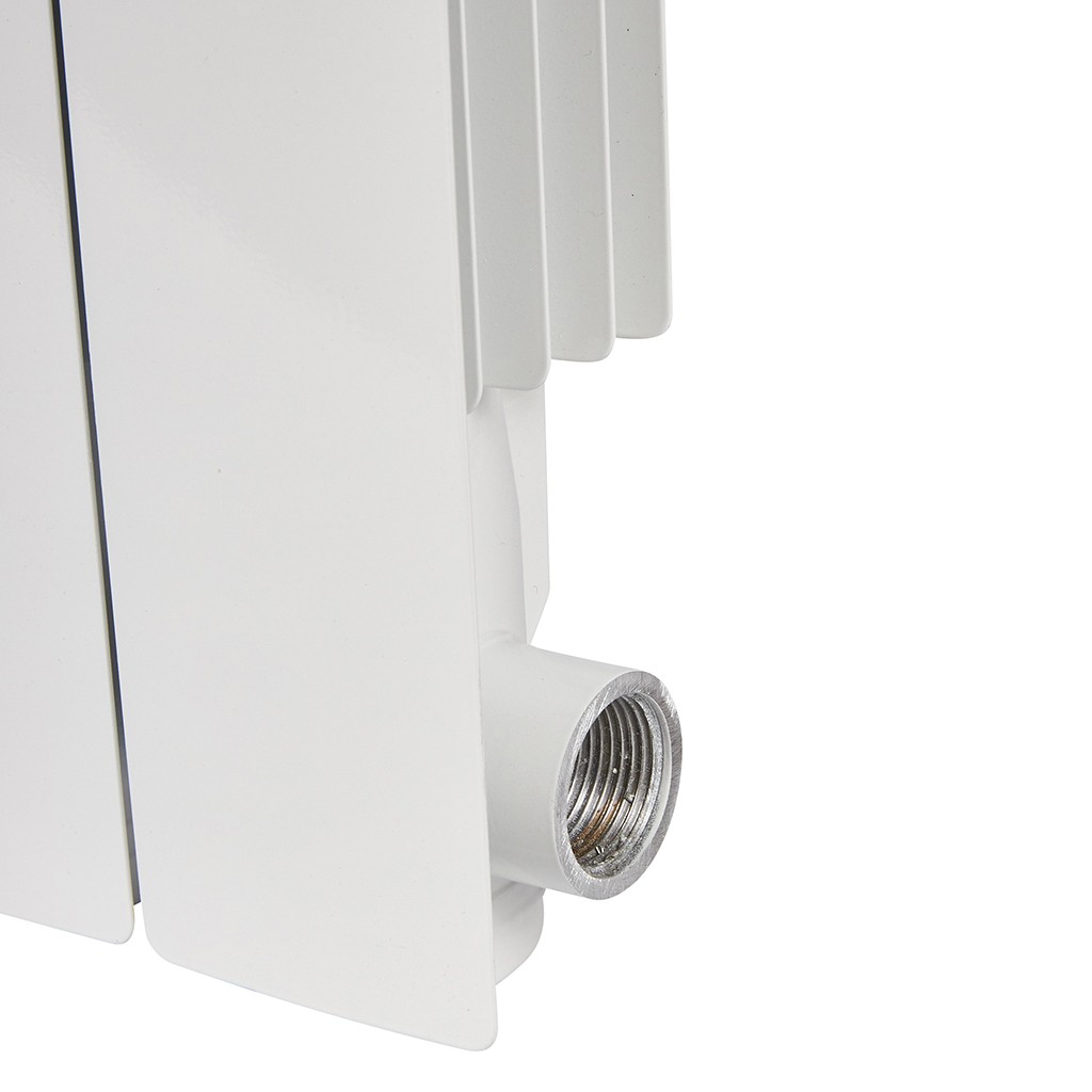 Радиатор алюминиевый STOUT ALPHA 350 12 секций боковое подключение (белый RAL 9016), SRA-2310-035012