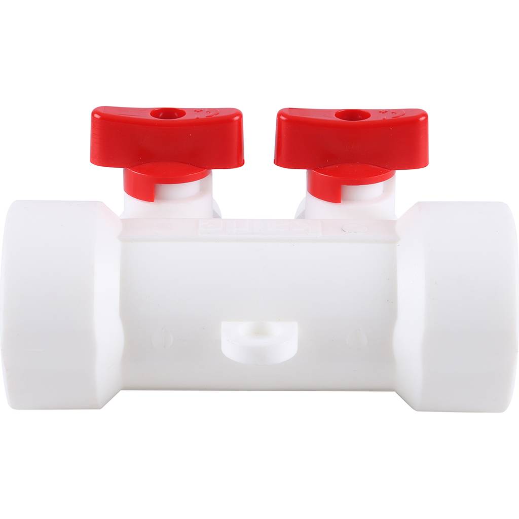 Коллектор с воздухоотводиком и запорными кранами Kalde (2 выхода)