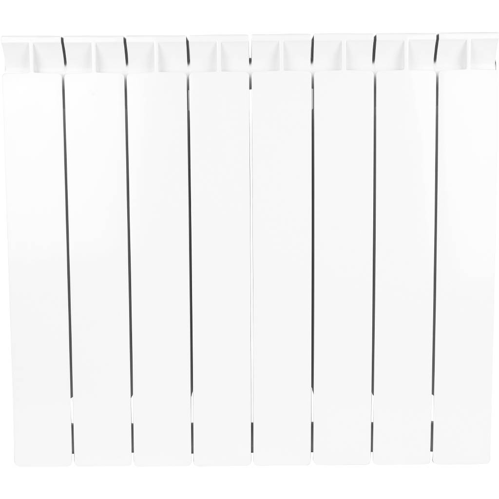 Радиатор биметаллический STOUT STYLE 500 8 секций боковое подключение (белый RAL 9010), SRB-0110-050008