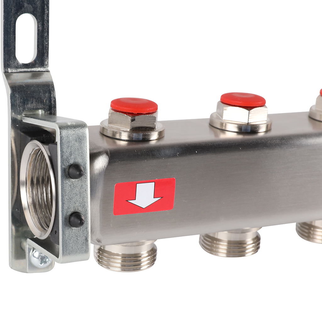 Коллектор из нержавеющей стали без расходомеров ROMMER 6 выходов, RMS-3200-000006